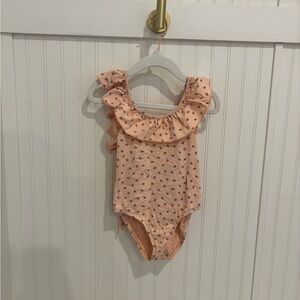 Tocoto Polka Dot Ruffle Kids One Piece. Made in Spain